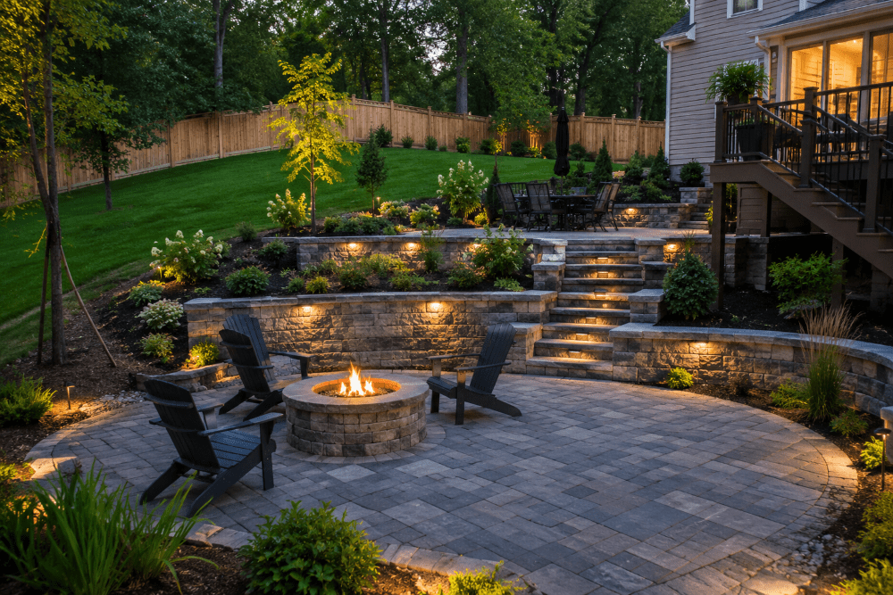 Sloped Yard in Bristow
